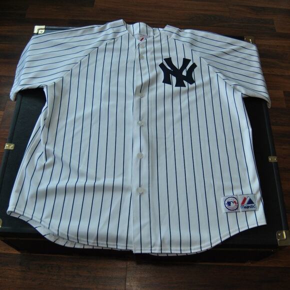 New York Yankees Rodriguez 13 Majestic Jersey 2X-Large White with Blue Stripes - Picture 1 of 14